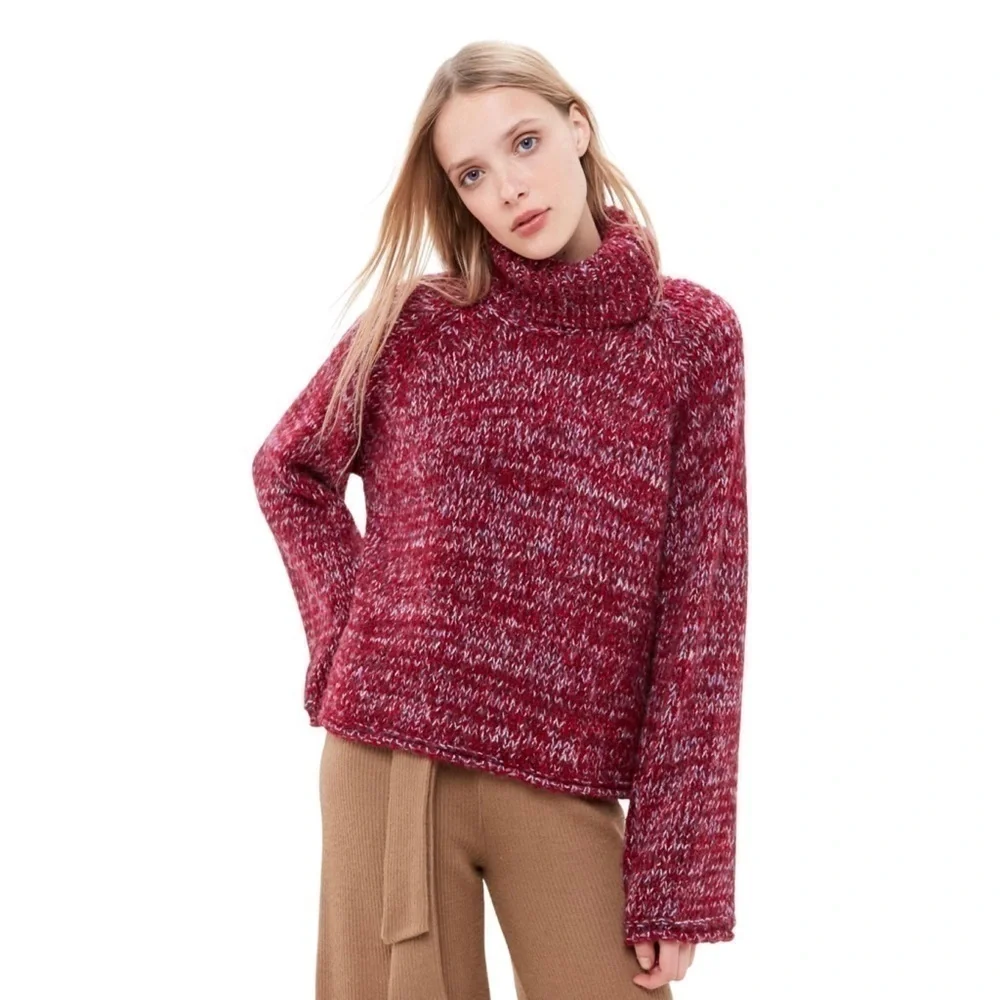 New! Urban Outfitters Turtleneck Chunky Knit Bell Sleeve Sweater